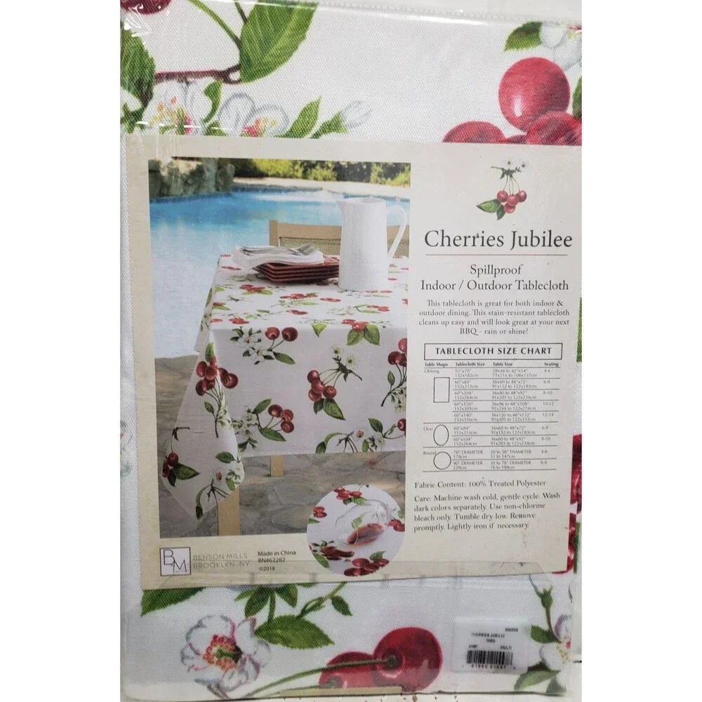 Printed Spillproof Tablecloth, 70